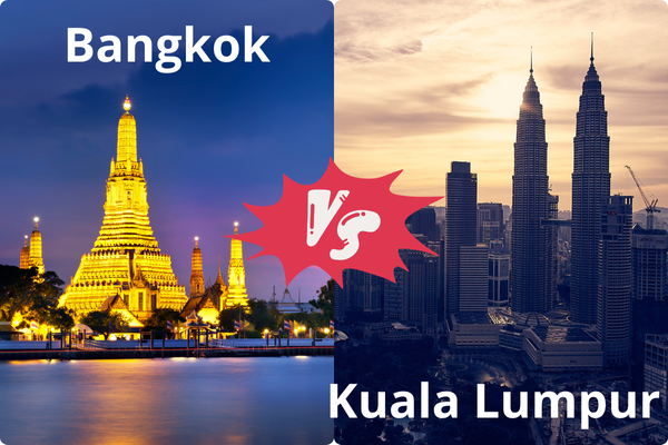 Comparativo de Custo de Vida Bangkok vs Kuala Lumpur para Nômades
